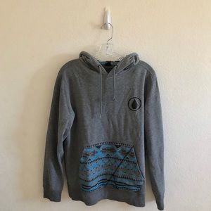 Grey volcom hoodie
